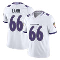 Baltimore #66 Lamm Player Football V Neck Short Sleeve White Jahquez Kendall For Men Youth Women Gift