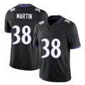 Baltimore #38 Martin Player Football V Neck Short Sleeve Black Jersey Keyon For Men Youth Women Gift