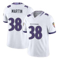 Baltimore #38 Martin Player Football V Neck Short Sleeve White Jahquez Keyon For Men Youth Women Gift