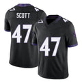 Baltimore #47 Scott Player Football V Neck Short Sleeve Black Jersey Lucas For Men Youth Women Gift