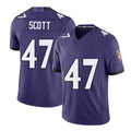 Baltimore #47 Scott Player Football V Neck Short Sleeve Purple Jersey Lucas For Men Youth Women Gift