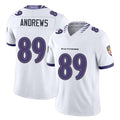 Baltimore #89 Andrews Player Football V Neck Short Sleeve White Mark For Men Youth Women Gift
