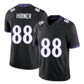 Baltimore #88 Hibner Player Football V Neck Short Sleeve Black Jersey Matthew For Men Youth Women Gift
