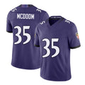Baltimore #35 McDoom Player Football V Neck Short Sleeve Purple Jersey Matthew For Men Youth Women Gift