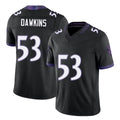 Baltimore #53 Dawkins Player Football V Neck Short Sleeve Black Jersey Nick For Men Youth Women Gift