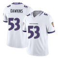 Baltimore #53 Dawkins Player Football V Neck Short Sleeve White Nick For Men Youth Women Gift