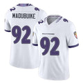 Baltimore #92 Madubuike Player Football V Neck Short Sleeve White Nnamdi For Men Youth Women Gift