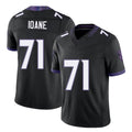 Baltimore #71 Ioane Player Football V Neck Short Sleeve Black Jersey Olaivavega For Men Youth Women Gift