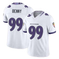 Baltimore #99 Benny Player Football V Neck Short Sleeve White Jersey Rayshaun For Men Youth Women Gift
