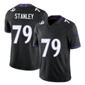 Baltimore #79 Stanley Player Football V Neck Short Sleeve Black Jersey Ronnie For Men Youth Women Gift