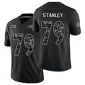 Baltimore #79 Stanley Player Football V Neck Short Sleeve Black Jersey Ronnie For Men Youth Women Gift