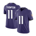 Baltimore #11 Thompson Player Football V Neck Short Sleeve Purple Jersey Skylar For Men Youth Women Gift