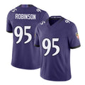 Baltimore #95 Robinson Player Football V Neck Short Sleeve Purple Jersey Tavius For Men Youth Women Gift