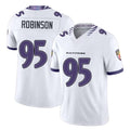 Baltimore #95 Robinson Player Football V Neck Short Sleeve White Jersey Tavius For Men Youth Women Gift