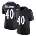 Baltimore #40 Buchanan Player Football V Neck Short Sleeve Black Jersey Teddye For Men Youth Women Gift