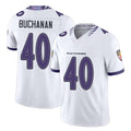 Baltimore #40 Buchanan Player Football V Neck Short Sleeve White Jersey Teddye For Men Youth Women Gift