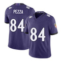 Baltimore #84 Pezza Player Football V Neck Short Sleeve Purple Jersey Ty For Men Youth Women Gift