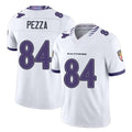 Baltimore #84 Pezza Player Football V Neck Short Sleeve White Jersey Ty For Men Youth Women Gift