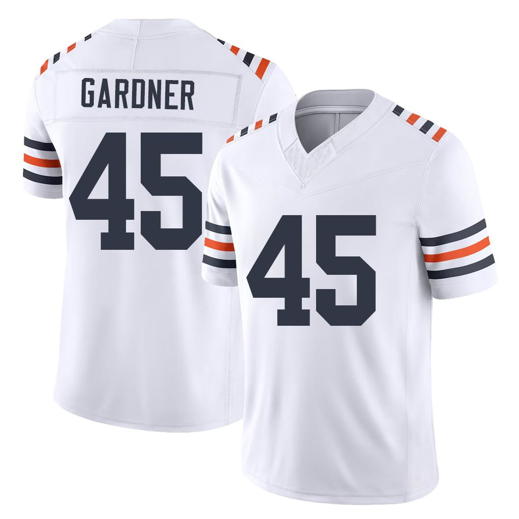 Chicago #45 Beau Football V Neck Short Sleeve White Jersey Gardner For Men Youth Women Gift