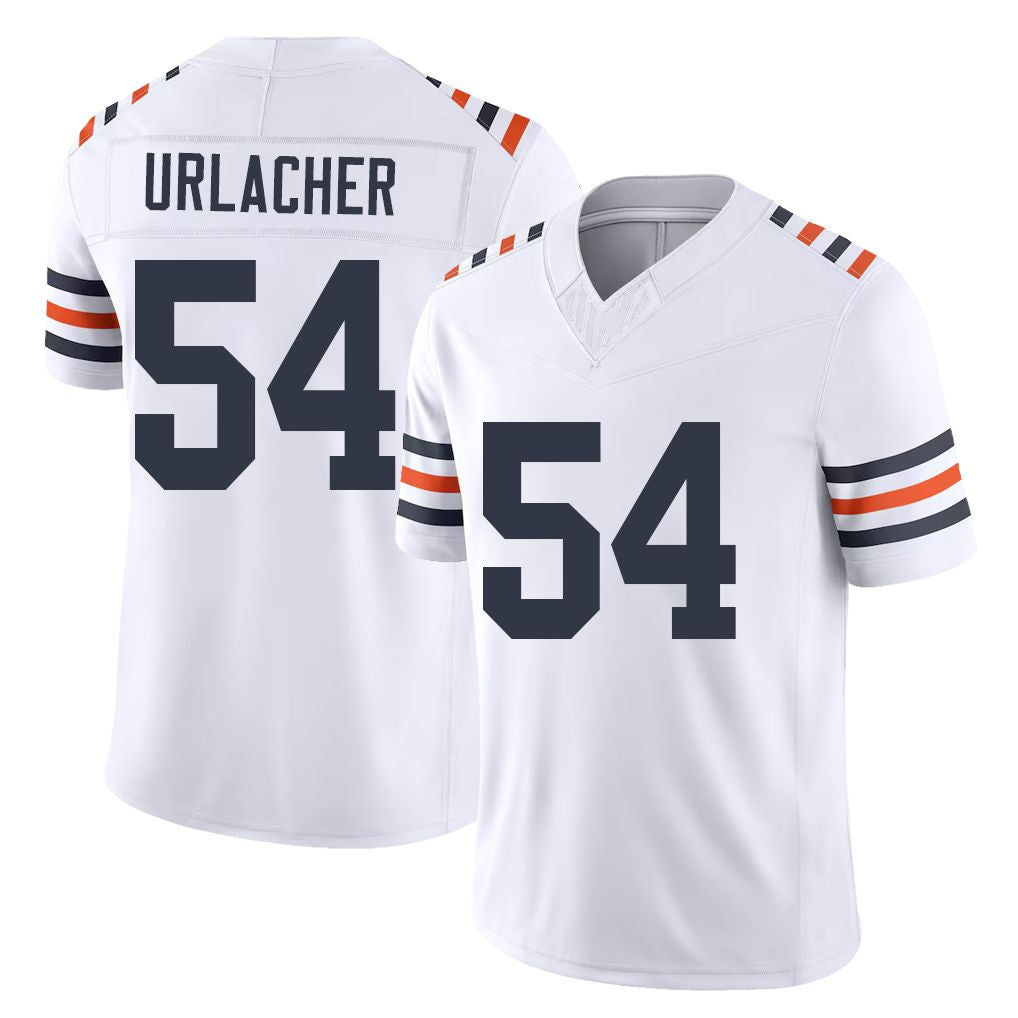 Chicago #54 Brian Football V Neck Short Sleeve White Jersey Urlacher For Men Youth Women Gift