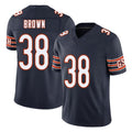 Chicago #38 Brittain Football V Neck Short Sleeve Navy Jersey Brown For Men Youth Women Gift
