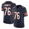 Chicago #76 Caden Football V Neck Short Sleeve Navy Jersey Barnett For Men Youth Women Gift