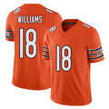 Chicago #18 Caleb Football V Neck Short Sleeve Orange Jersey Williams For Men Youth Women Gift