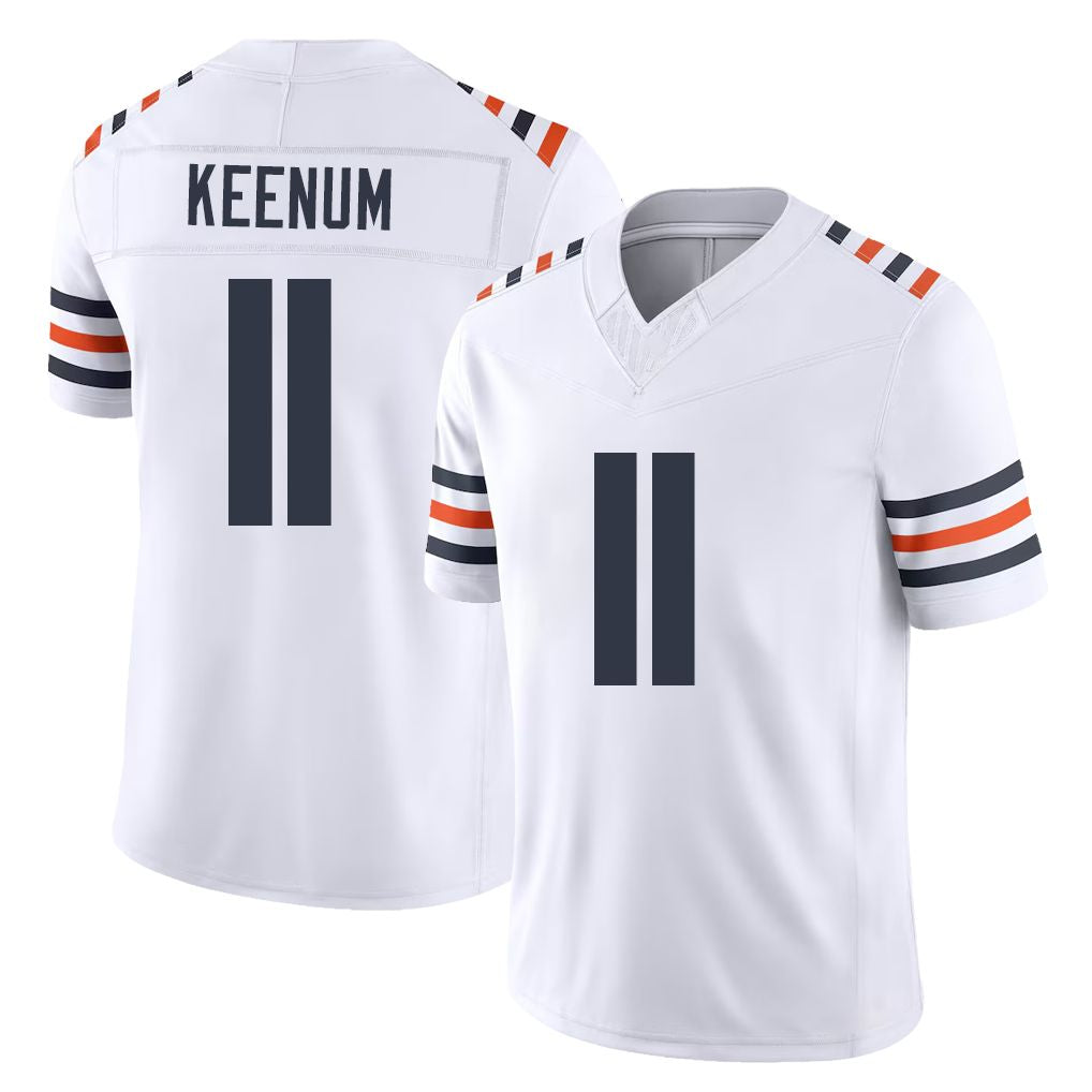 Chicago #11 Case Football V Neck Short Sleeve White Jersey Keenum For Men Youth Women Gift