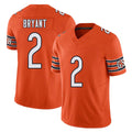 Chicago #2 Coby Football V Neck Short Sleeve Orange Jersey Bryant For Men Youth Women Gift