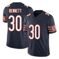 Chicago #30 Coleman Football V Neck Short Sleeve Navy Jersey Bennett For Men Youth Women Gift