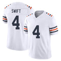 Chicago #4 D'Andre Football V Neck Short Sleeve White Jersey Swift For Men Youth Women Gift