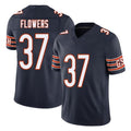 Chicago #37 Dallis Football V Neck Short Sleeve Navy Jersey Flowers For Men Youth Women Gift