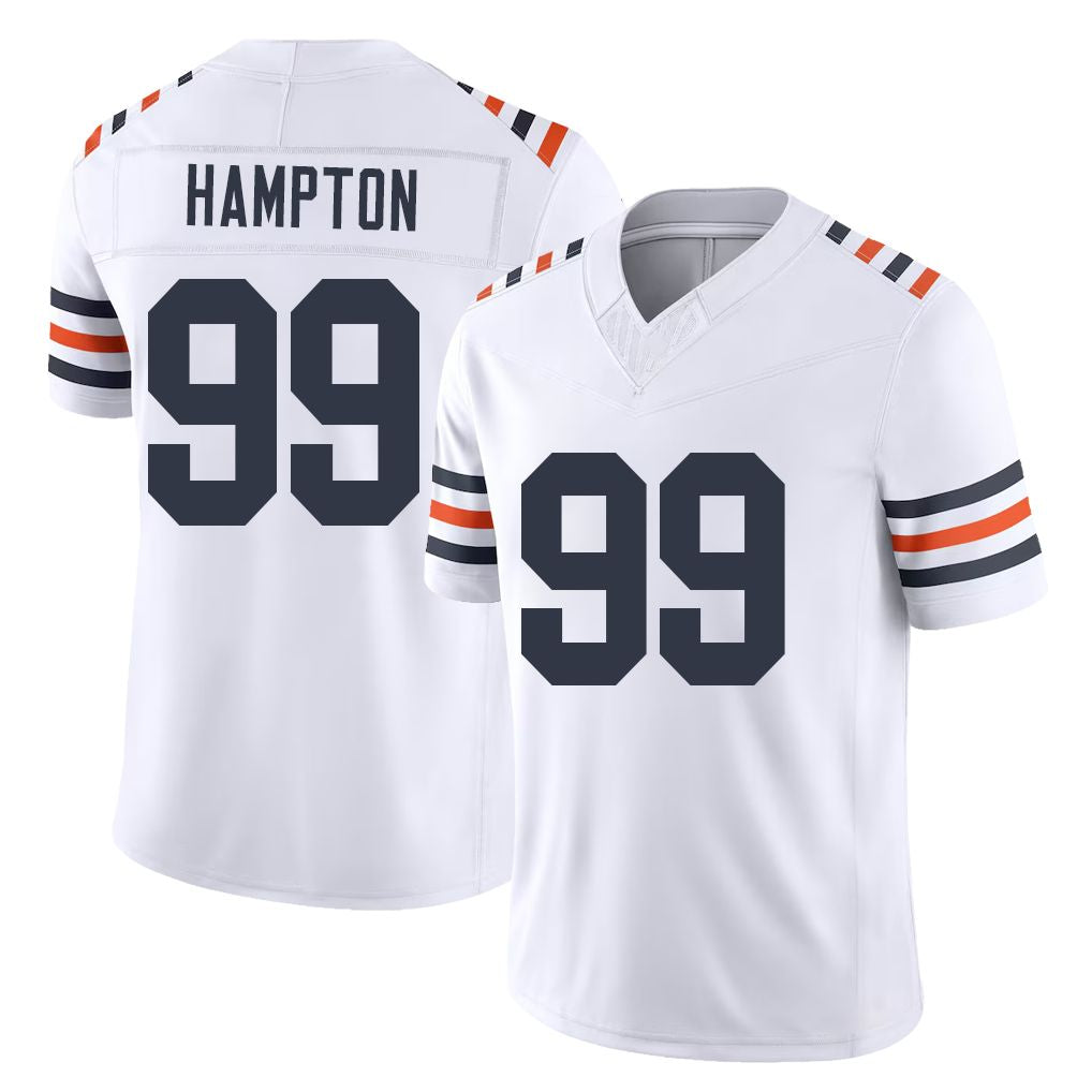 Chicago #99 Dan Football V Neck Short Sleeve White Jersey Hampton For Men Youth Women Gift