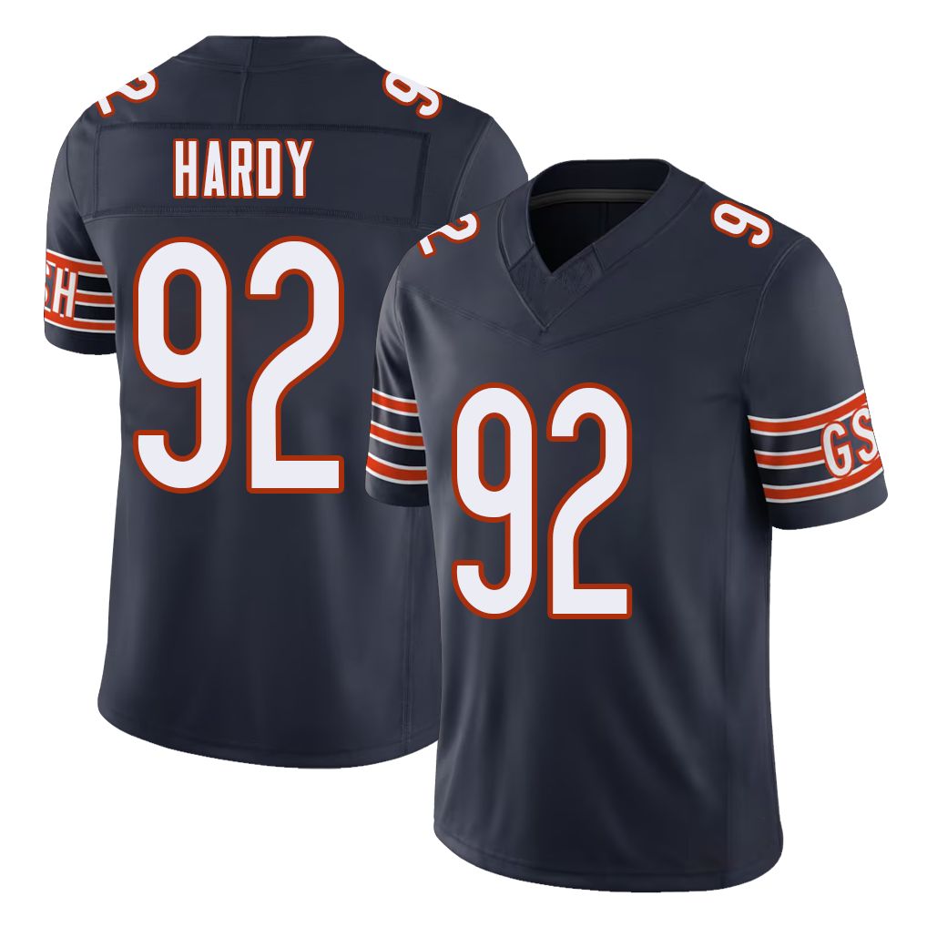 Chicago #92 Daniel Football V Neck Short Sleeve Navy Jersey Hardy For Men Youth Women Gift