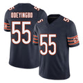 Chicago #55 Dayo Football V Neck Short Sleeve Navy Jersey Odeyingbo For Men Youth Women Gift