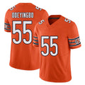 Chicago #55 Dayo Football V Neck Short Sleeve Orange Jersey Odeyingbo For Men Youth Women Gift