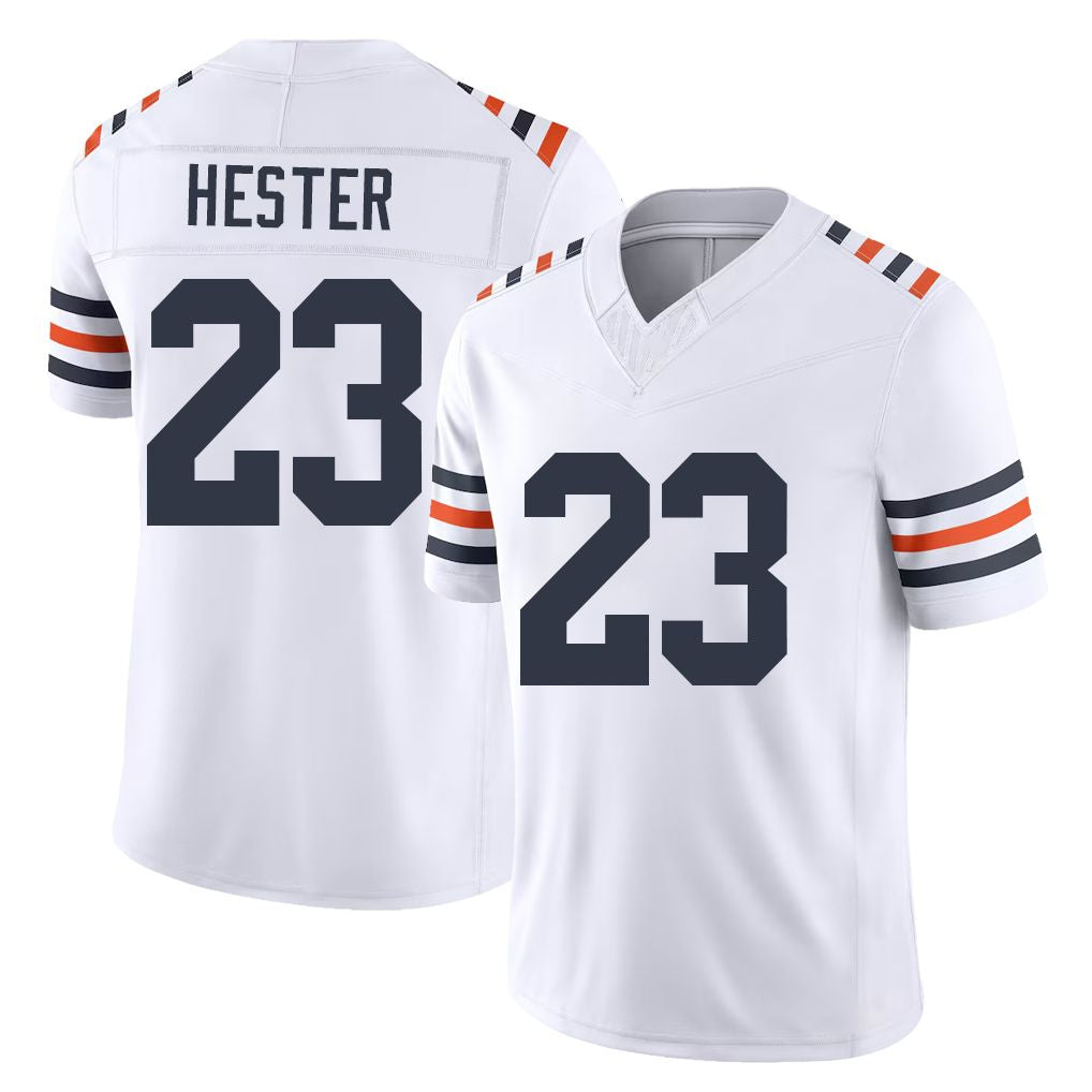 Chicago #23 Devin Football V Neck Short Sleeve White Jersey Hester For Men Youth Women Gift