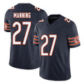 Chicago #27 Dontae Football V Neck Short Sleeve Navy Jersey Manning For Men Youth Women Gift