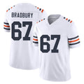 Chicago #67 Garrett Football V Neck Short Sleeve White Jersey Bradbury For Men Youth Women Gift