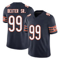 Chicago #99 Gervon Football V Neck Short Sleeve Navy Jersey Dexter Sr. For Men Youth Women Gift
