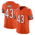 Chicago #43 Hayden Football V Neck Short Sleeve Orange Jersey Large For Men Youth Women Gift