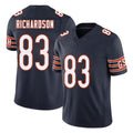 Chicago #83 JP Football V Neck Short Sleeve Navy Jersey Richardson For Men Youth Women Gift