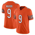 Chicago #9 Jahdae Football V Neck Short Sleeve Orange Jersey Walker For Men Youth Women Gift