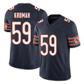 Chicago #59 Jamree Football V Neck Short Sleeve Navy Jersey  Kromah For Men Youth Women Gift