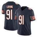 Chicago #91 Jayden Football V Neck Short Sleeve Navy Jersey Loving For Men Youth Women Gift