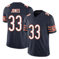 Chicago #33 Jaylon Football V Neck Short Sleeve Navy Jersey Jones For Men Youth Women Gift