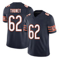 Chicago #62 Joe Football V Neck Short Sleeve Navy Jersey Thuney For Men Youth Women Gift