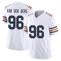Chicago #96 Jordan Football V Neck Short Sleeve White Jersey van den Berg For Men Youth Women Gift