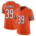 Chicago #39 Josh Football V Neck Short Sleeve Orange Jersey Blackwell For Men Youth Women Gift
