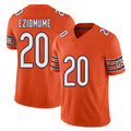Chicago #20 KC Football V Neck Short Sleeve Orange Jersey Eziomume For Men Youth Women Gift